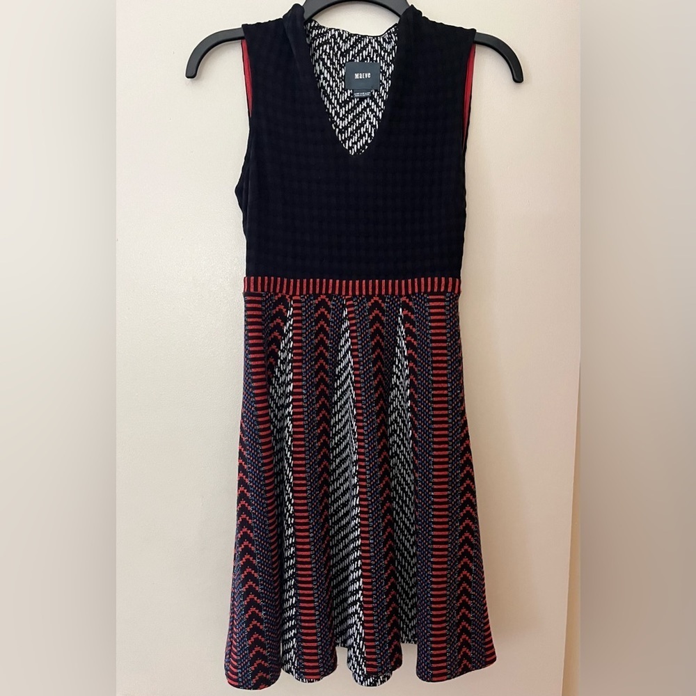 MAEVE Women’s sleeveless mini dress. Black,red,blue,white colors. Size XXS